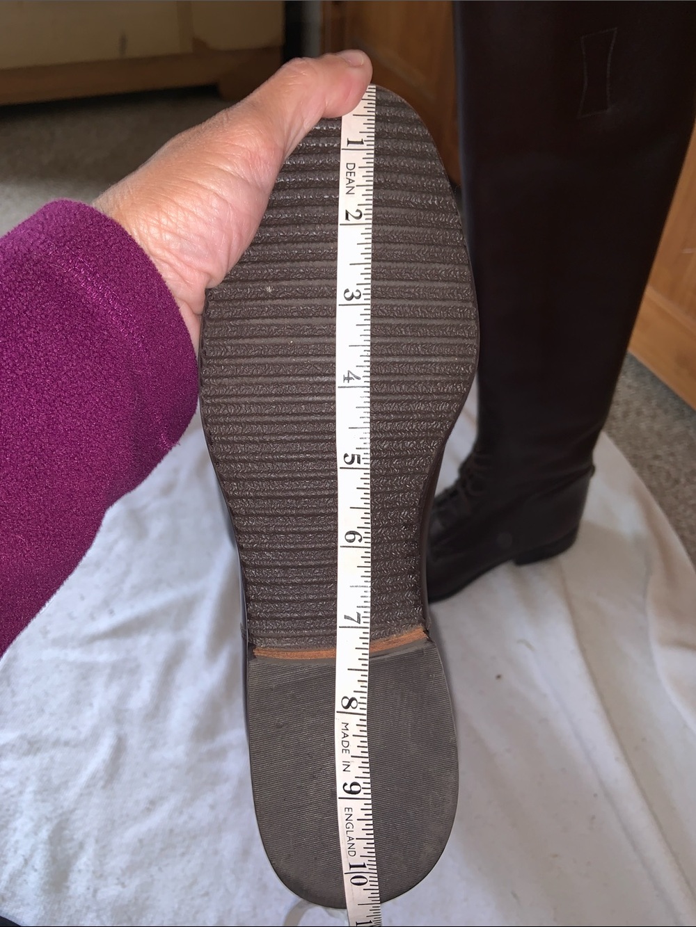 VOGEL BROWN CUSTOM TALL ENGLISH FIELD BOOTS 7.5 slim calfskin riding equestrian - Picture 12 of 14